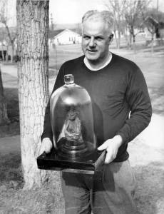 Bob Daid Holding Wyoming Mummy in1950