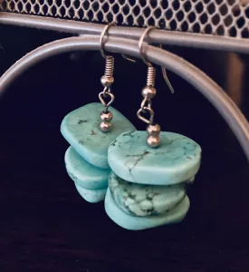 Navajo-made turquoise earrings - souvenir of Monument valley - Kyra - horroj